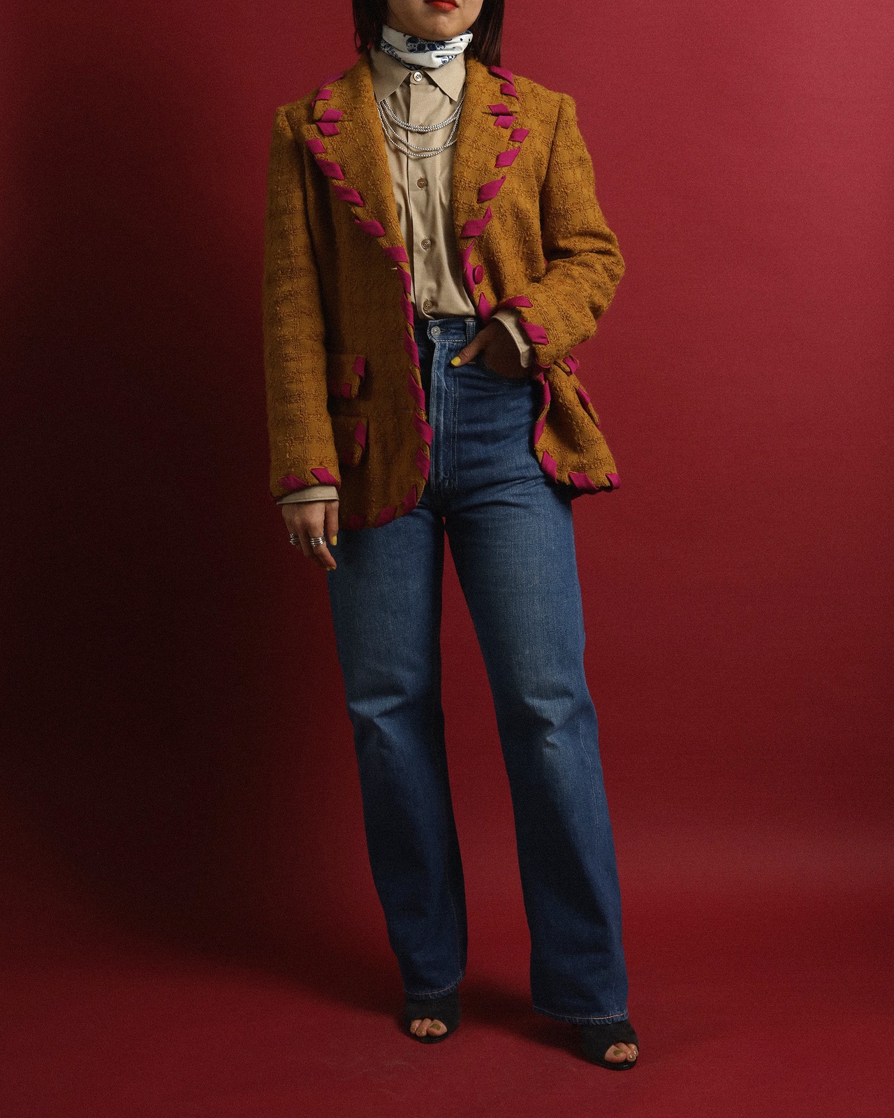 1980's Valentino / Tweed Jacket