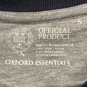 【OXFORD】カレッジ オックスフォード大学 公式 オフィシャル OXFORD UNIVERSITY ロゴ プリント スウェット トレーナー S US古着