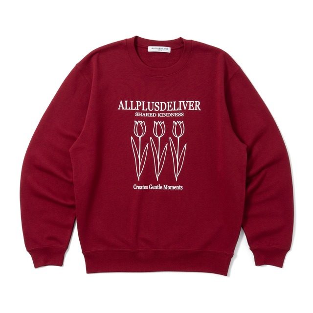 ALPSDR SK LOGO SWEAT / BURGUNDY