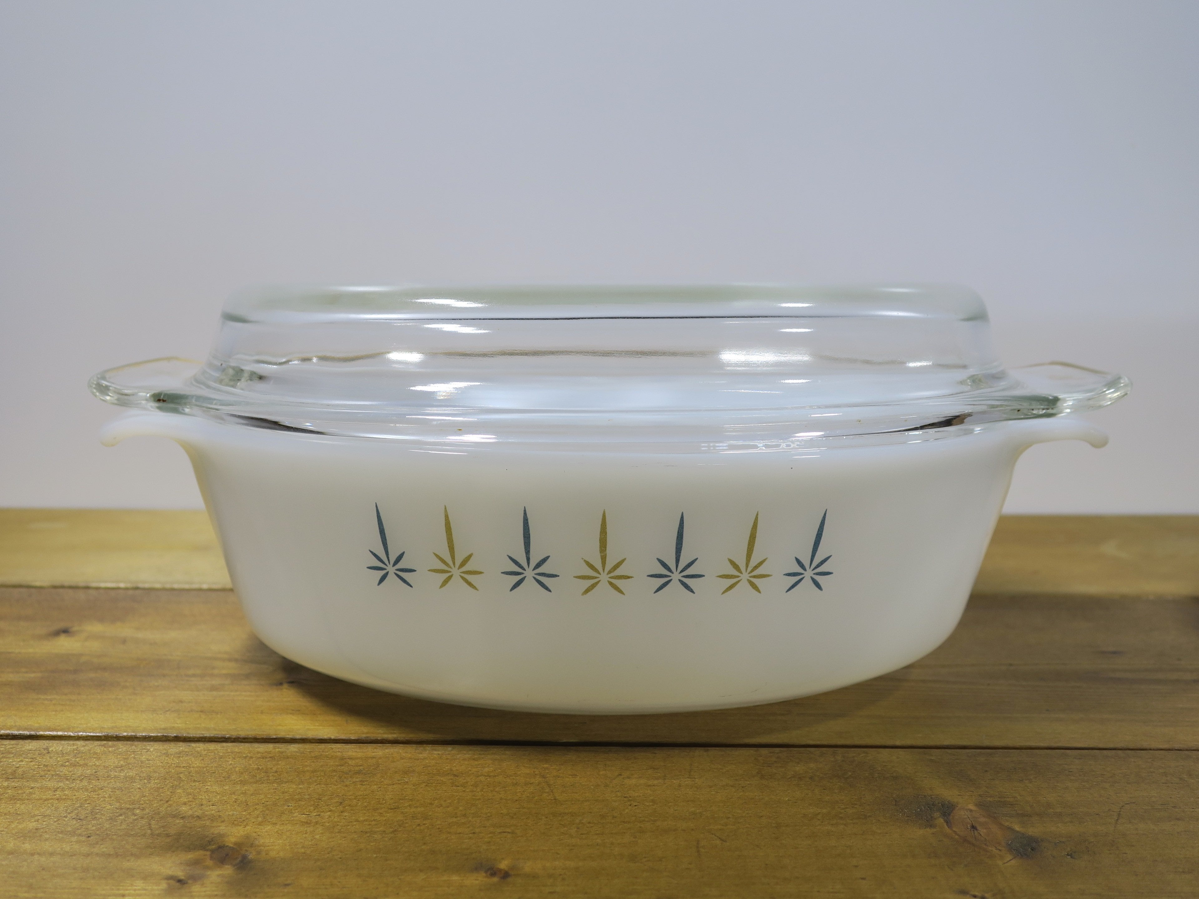 ファイヤーキング Fire-King キャセロール 耐熱ガラス ヴィンテージ Fire King オーバルキャセロール キャンドルグロウ | cellumama