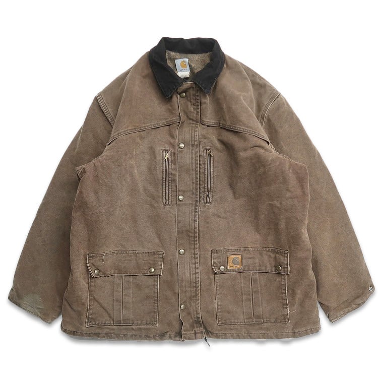 【古着】carhartt ベージュジャケット コーデュロイ襟 中古・古着通販】CarHartt (カーハート) コーデュロイジャケット