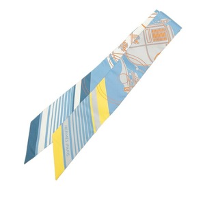 エルメス ツイリー エクスリブリス Ex libris スカーフ ブルー マルチカラー シルク レディース HERMES 中古
