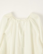 DU250514 cotton V neck puff blouse