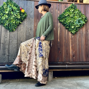 シルク巻きスカート9011