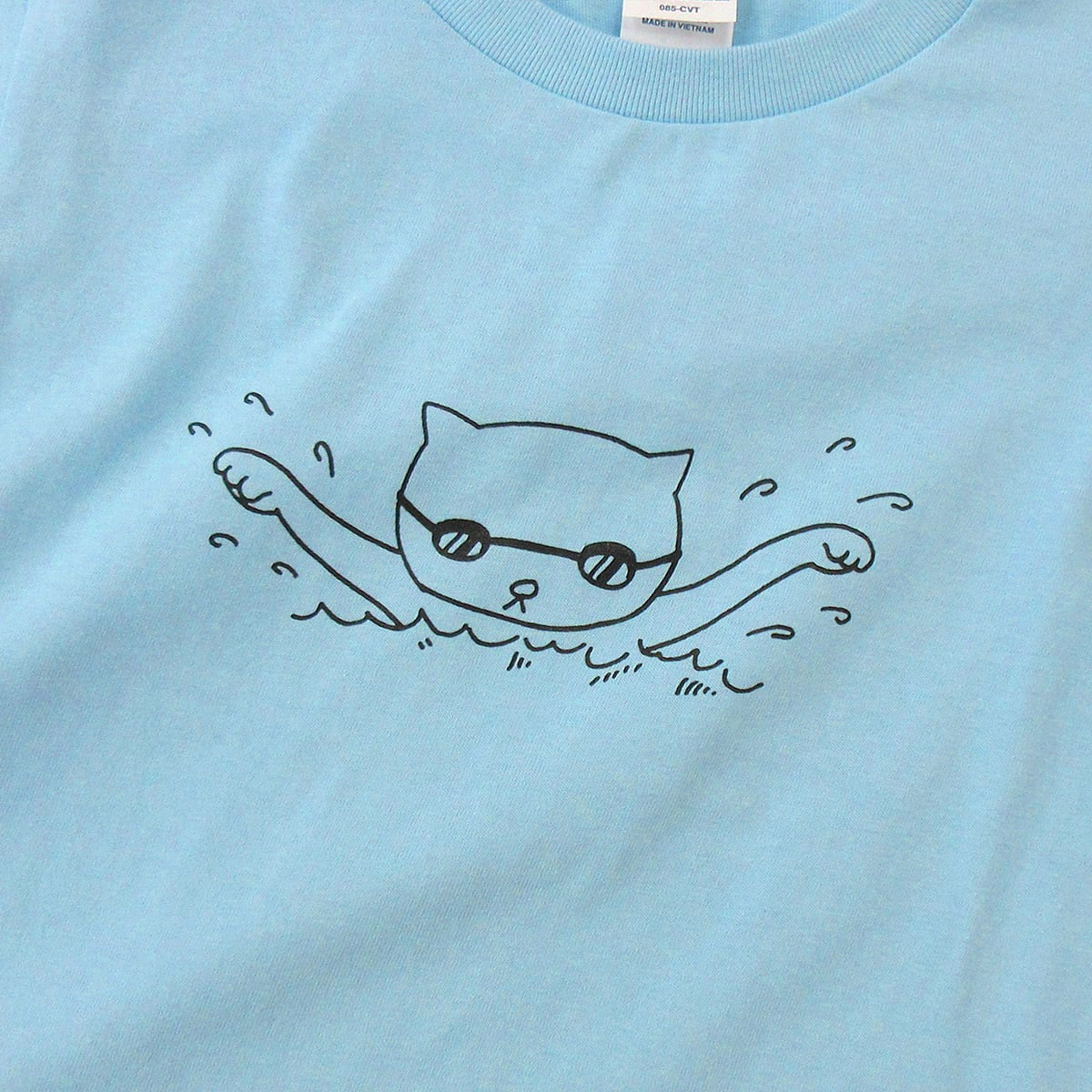水泳ネコ Tシャツ cat15 ねこ tシャツ おもしろtシャツ 猫  ねこ アニマル ゆるキャラ ネコ好きに