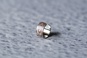 木目金イヤーカフsmall size 銀✕銅✕赤銅  Mokumegane ear cuff small size  silver,shakudo,copper