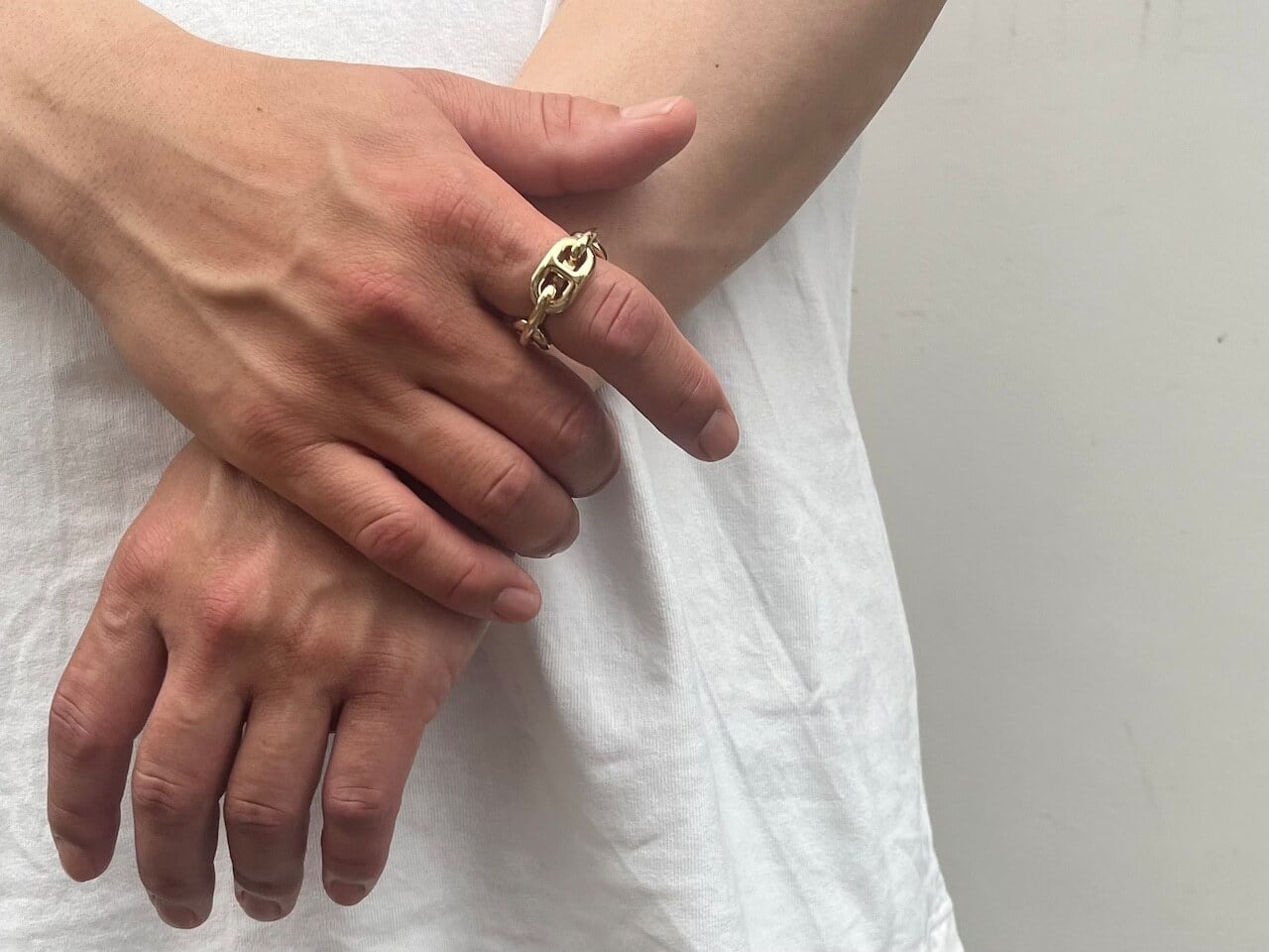 HERMES 】2447 VINTAGE シャンパンゴールドシェーヌダンクルスカーフ