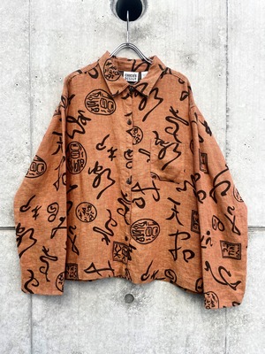 ''CHICO'S DESIGN''Linen Design L/S Shirt