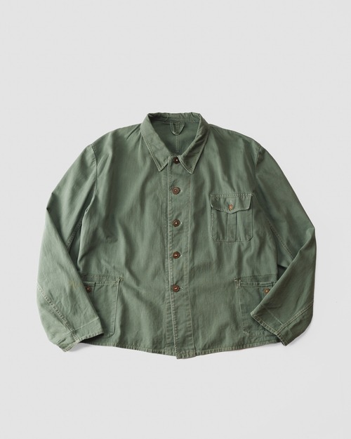 [1950’s] "German Vintage" Green Cotton Twill Work Jacket