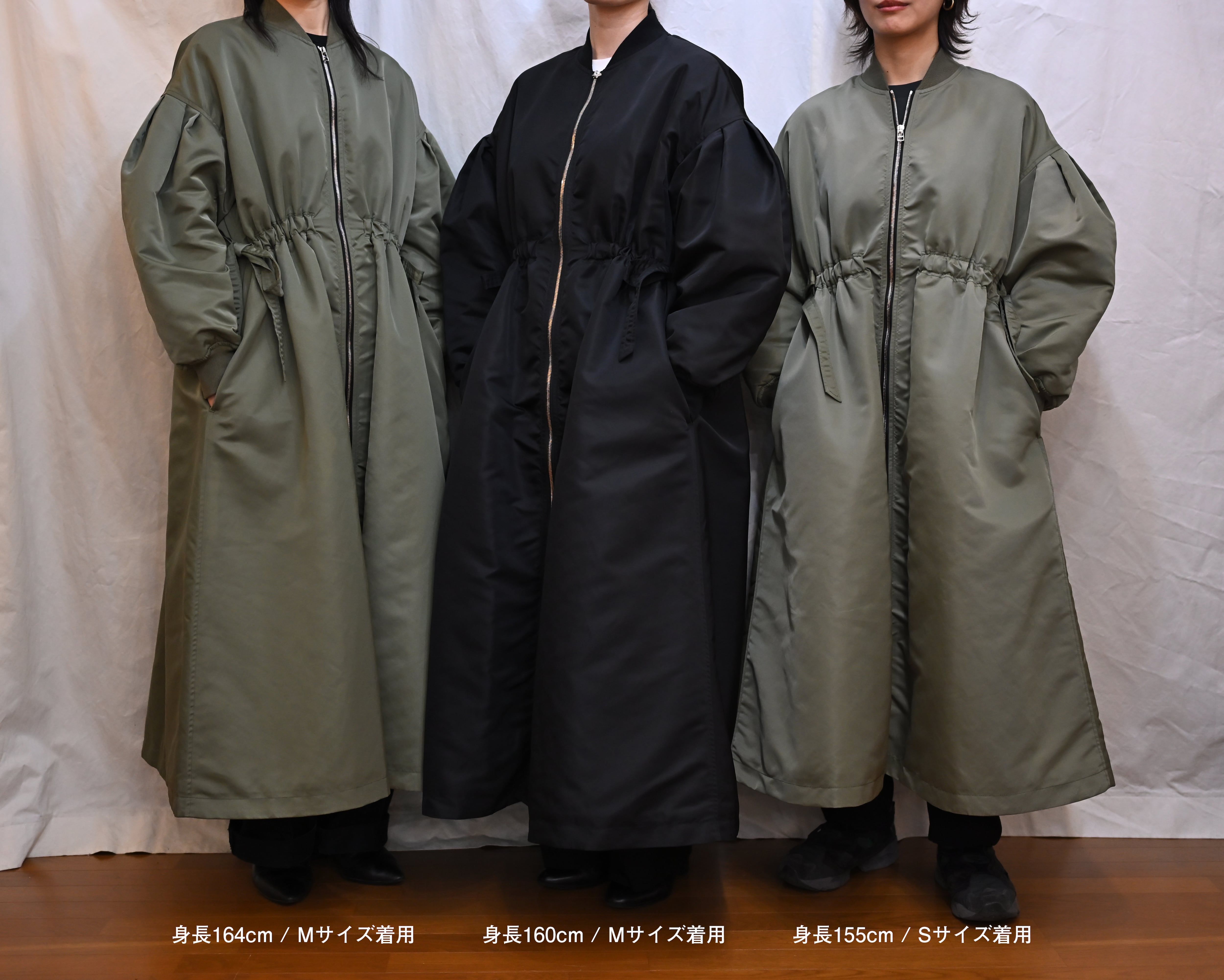 残1着私もファン ALDIOUSアルディアス MA-1 （L）オリーブ×オリーブ MA-1 DRESS / OLIVE（エムエーワンドレス / オリーブ） | MASAHIRO OKUNO