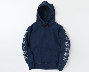 TWO FACE HOODIE DENIM/WHITE