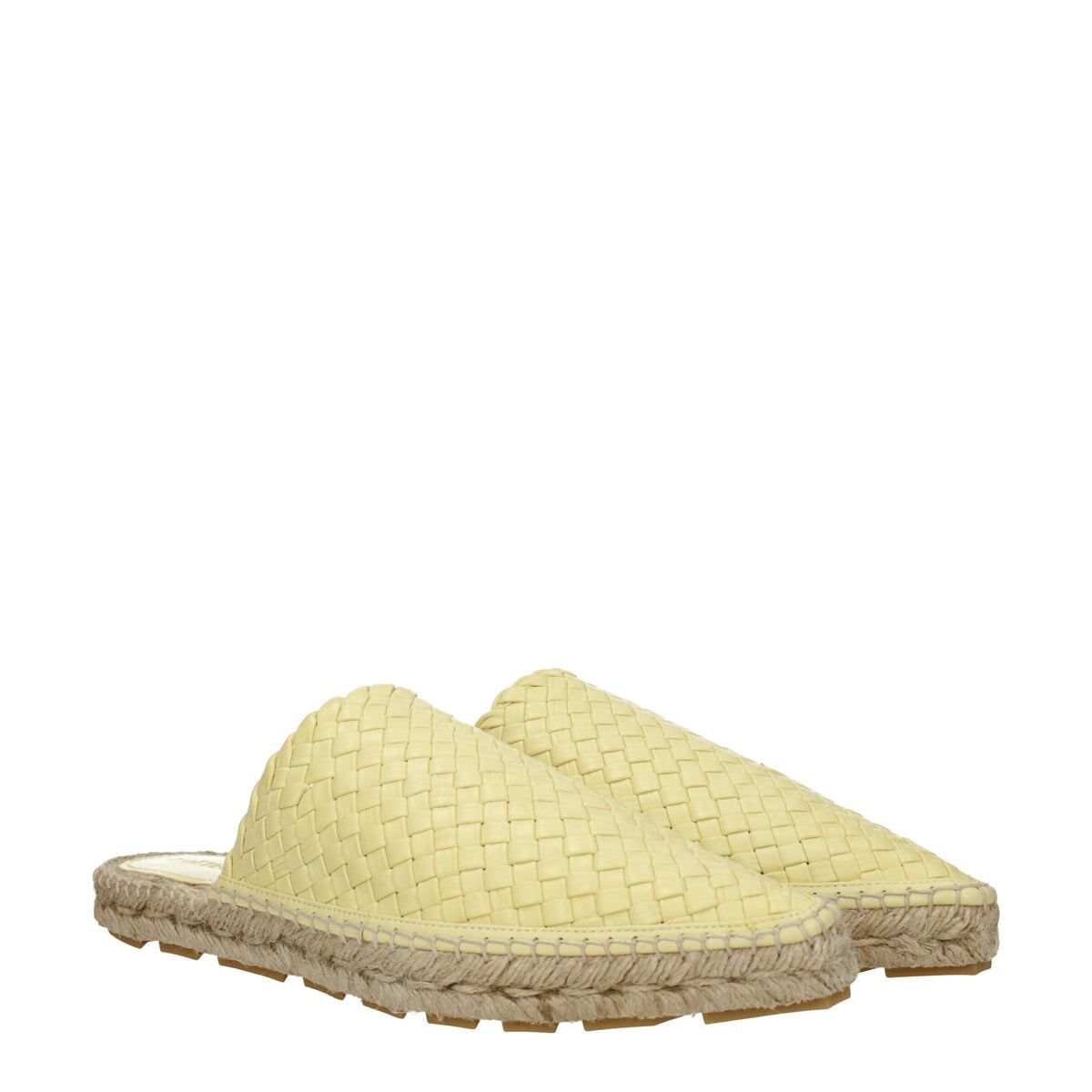 【新品】BOTTEGA VENETA ボッテガヴェネタ レディース スライドサンダル レザー イエロー 741084VBSN09362