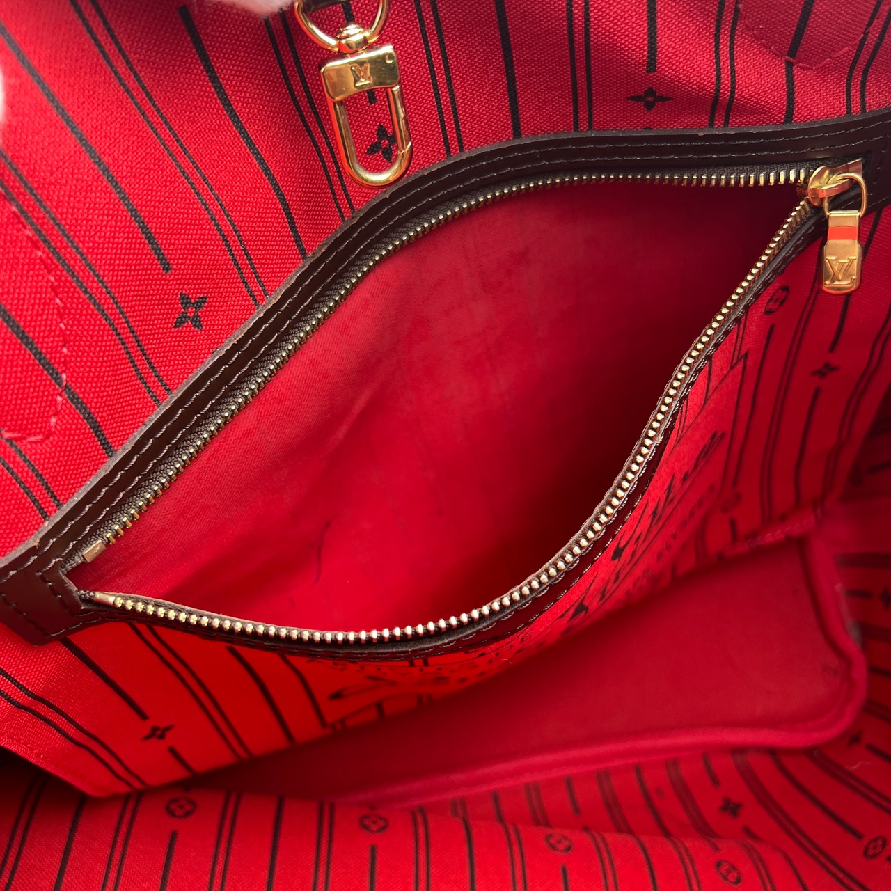 LOUIS VUITTON ルイヴィトン  ダミエネヴァーフルMM 旧型 N51105 レザー トートバッグ ブラウン A-9485