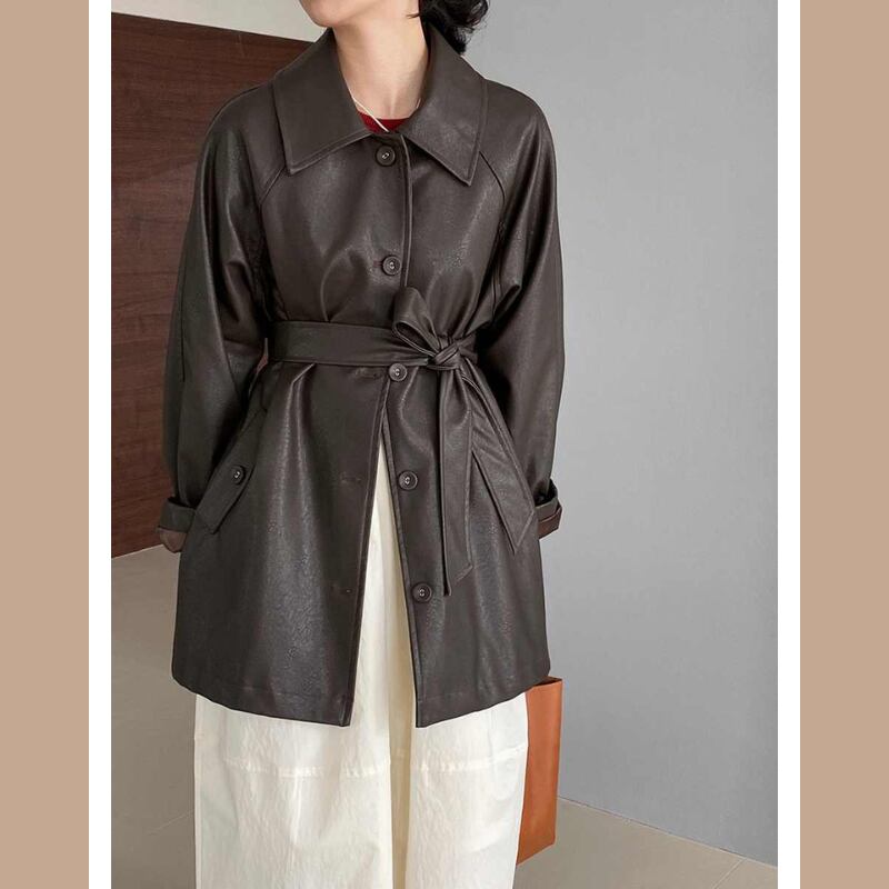 ミドル丈ハーフジャケットベルト紐付 E00425