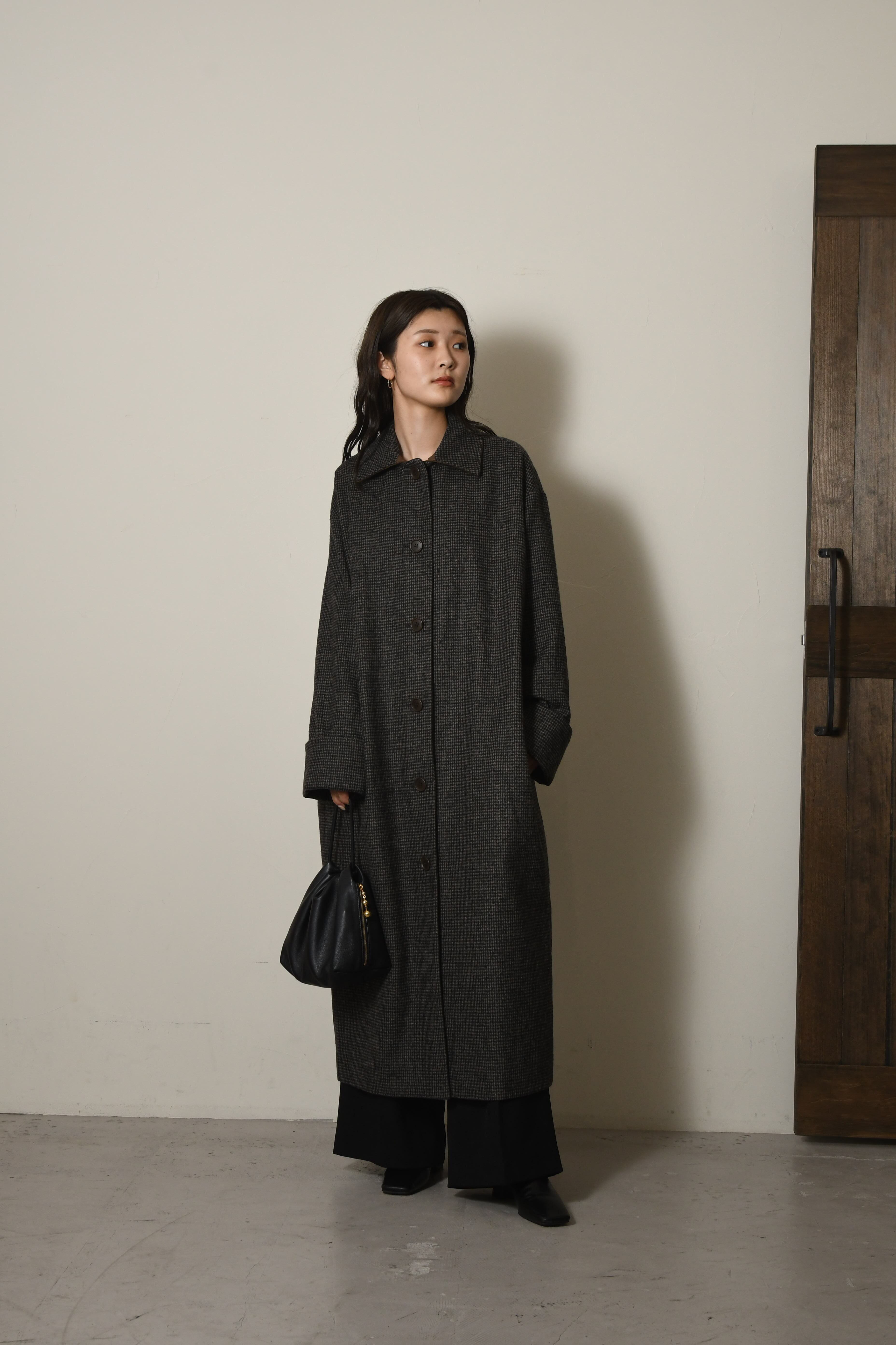 i_am_official corduroy collar check coat