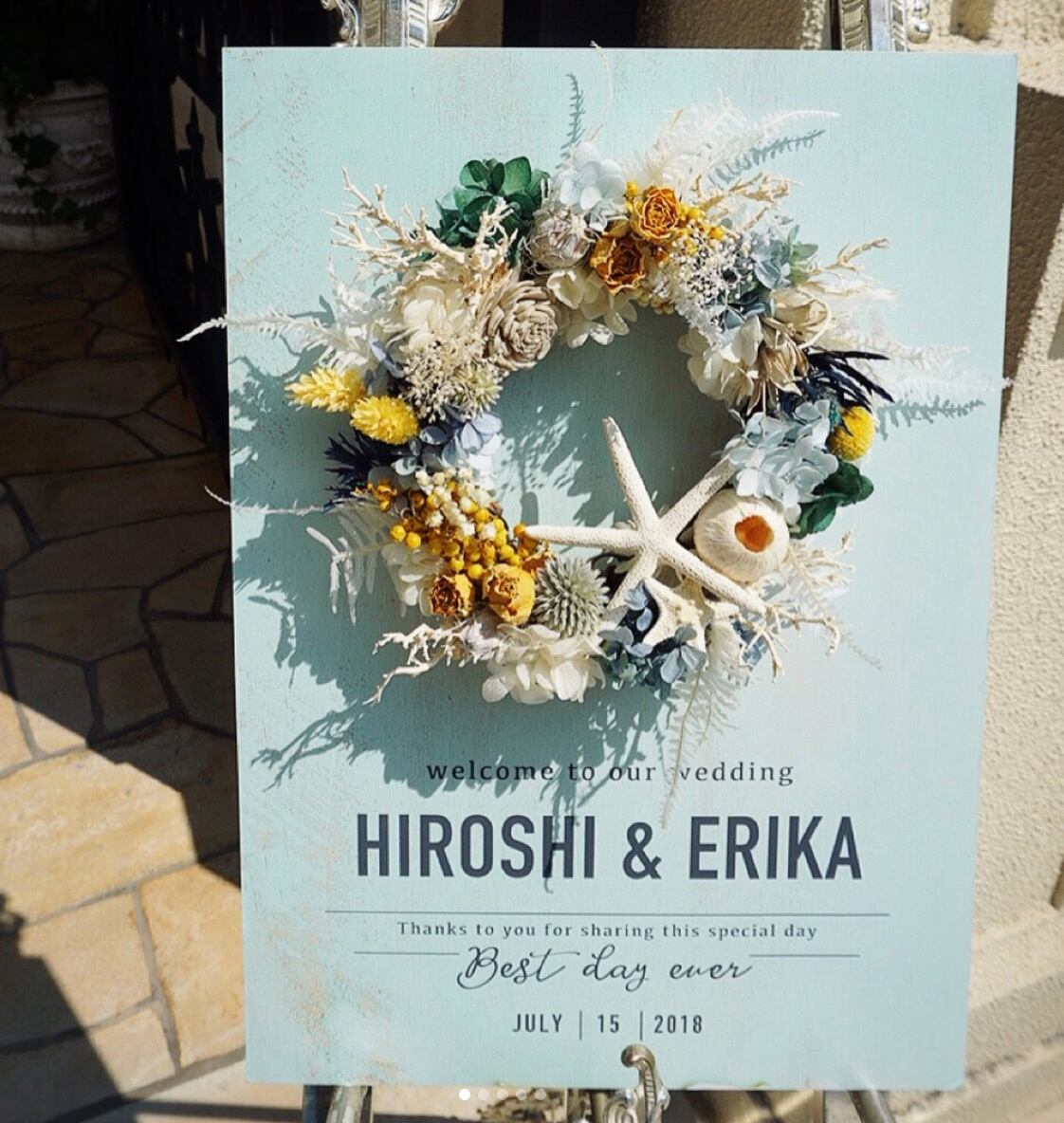 サマーリースウェルカムボード │夏 リゾートウェディング | DIY store PBW