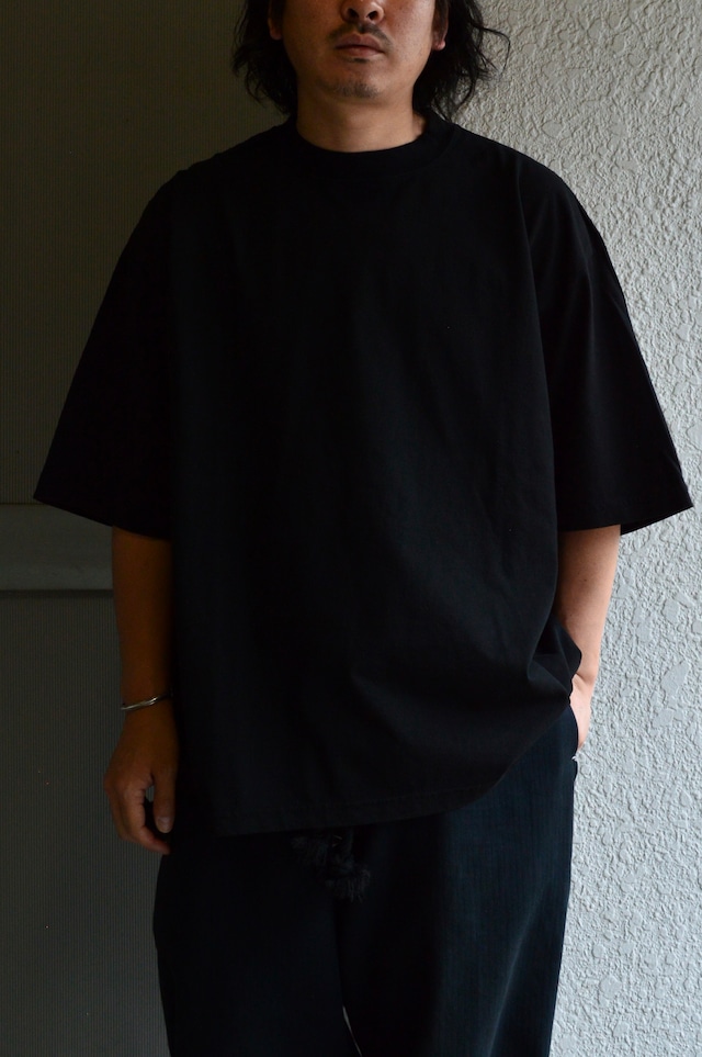 SHAKA WEAR garment dye 7.5oz drop wide fit heavy weight tee USA cotton WHITE/BLACK シャカウェアー ガーメントダイTシャツ