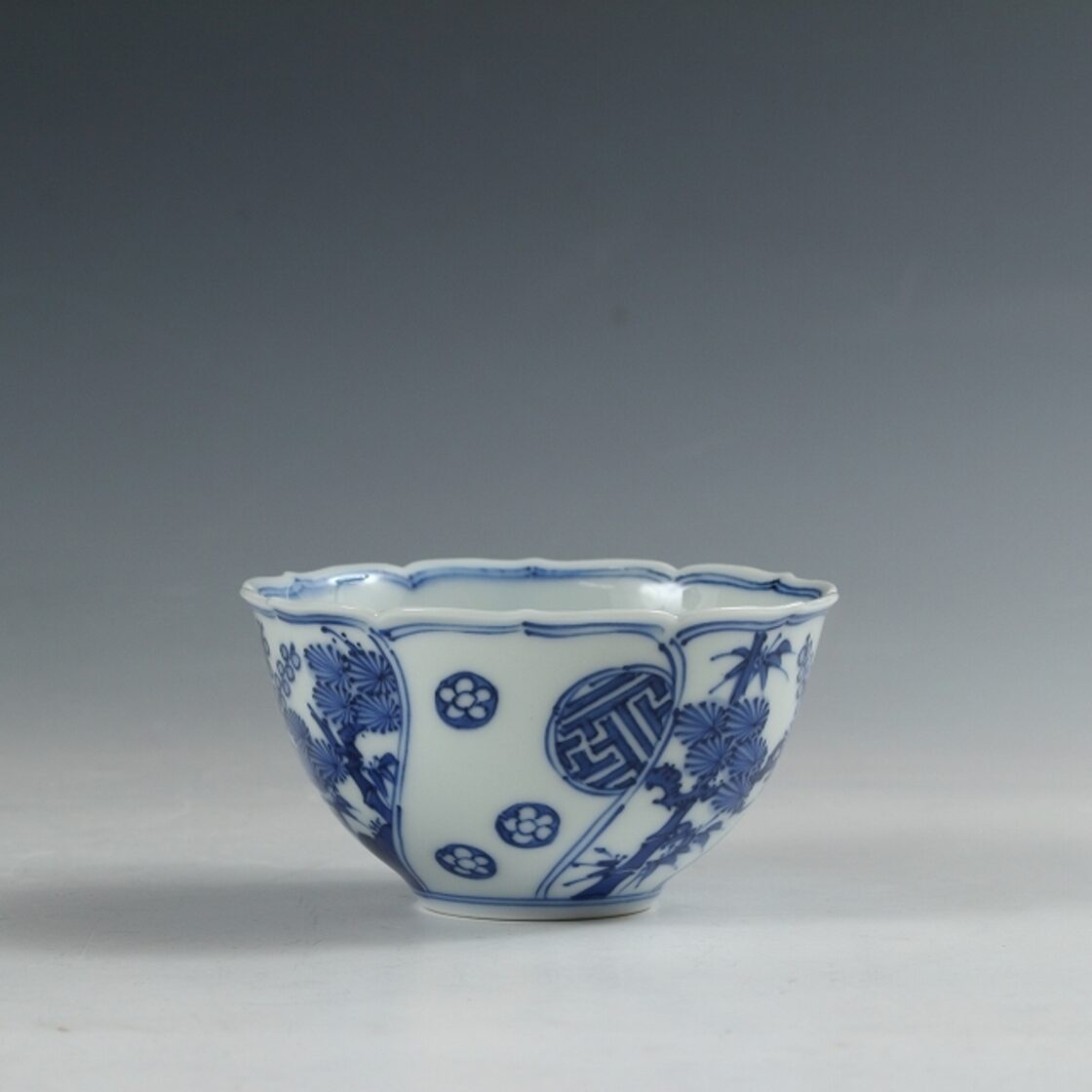 未使用保管品✨京焼 清水焼 高野 昭阿弥 色絵渕古紋祥瑞山水 7.3寸皿 