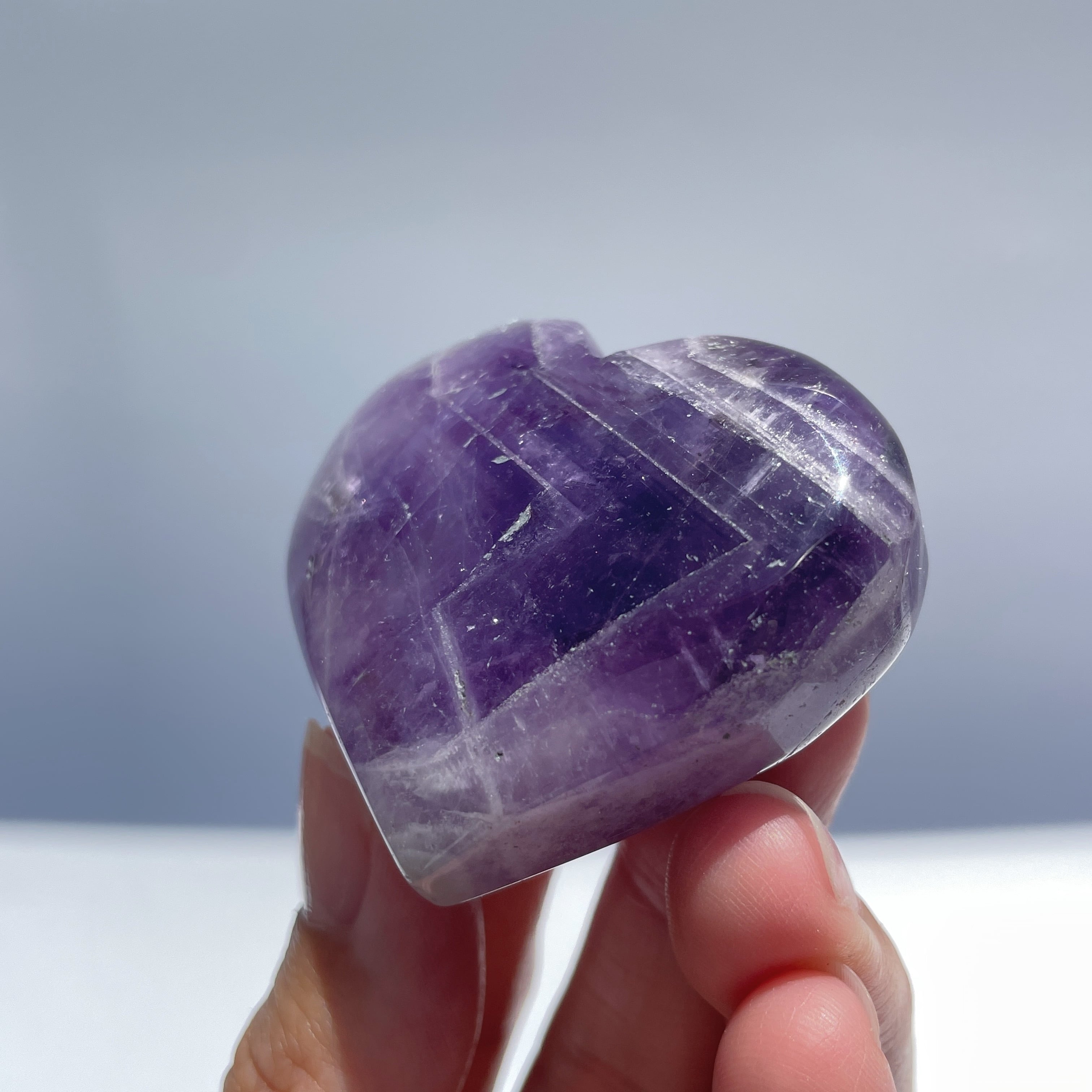 ドリームアメジスト ハート型21◇ Dream Amethyst ◇天然石・鉱物
