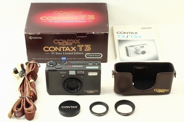 CONTAXコンタックス T3 70th Anniversary チタンブラック 元箱 外美品ランク