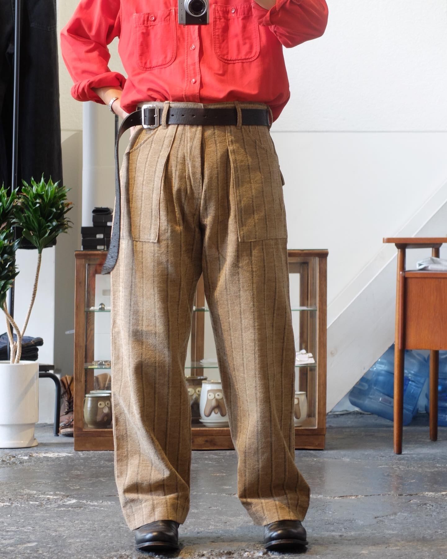 Willow Pants 【ウィローパンツ】p-001 Willow Pants/ウィローパンツ】P-001 charcoal stripe