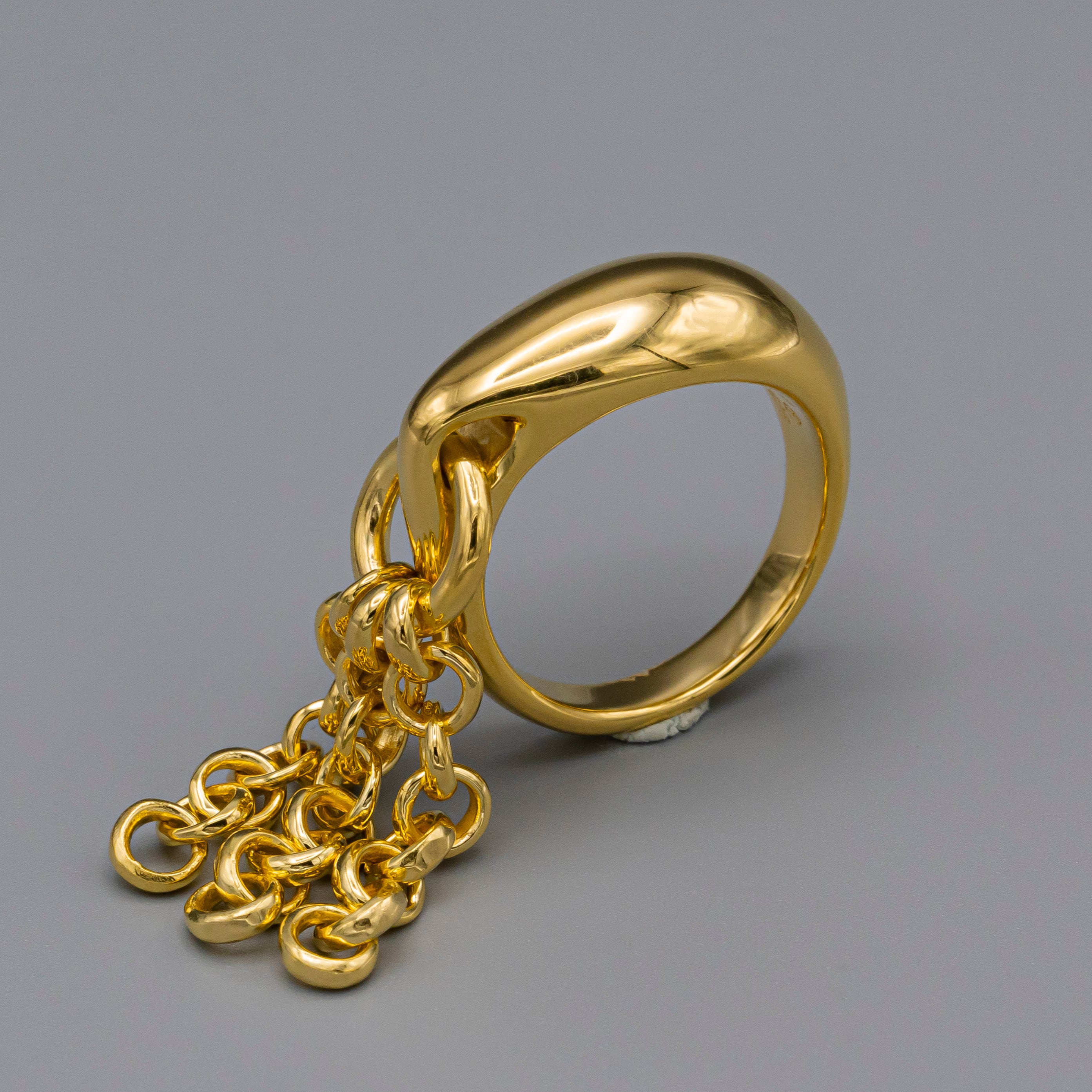 Bloom tassel ring Gold | FLYNK