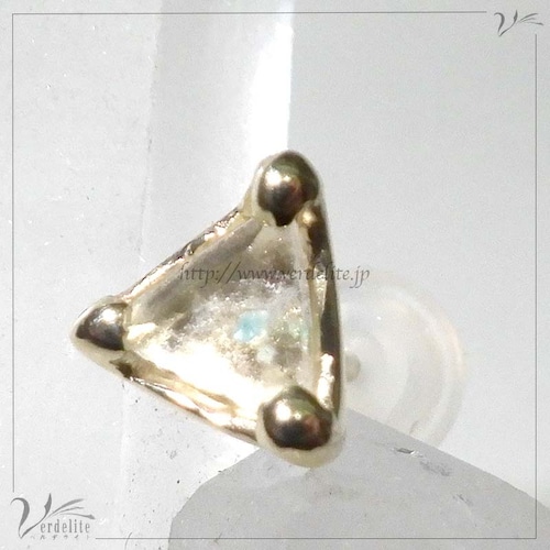 ジラライトinクォーツピアス　K10YG　0.16ct