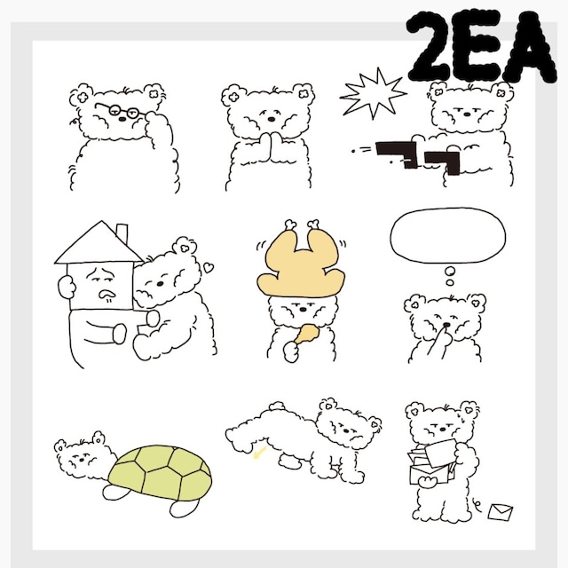 ★再入荷!OKTO 〔FLUFFY daily drawing sticker 04〕