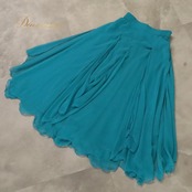 社交ダンス 衣装 Chacott ROYAL DANCE チャコットロイヤルダンス スカート レッスンウェア ブルー系 無地 シンプル フレア 華やか 鮮やか かわいい おしゃれ 上品 大人っぽい フレア 軽やか さわやか ダンス 練習 レッスン ダンス衣装 練習着 社交ダンス衣装