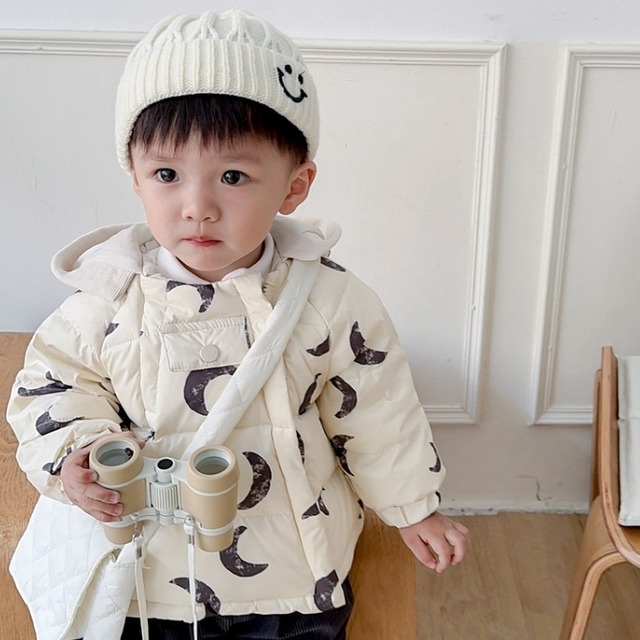 【BABY】MOON帽子付きダウンジャケット