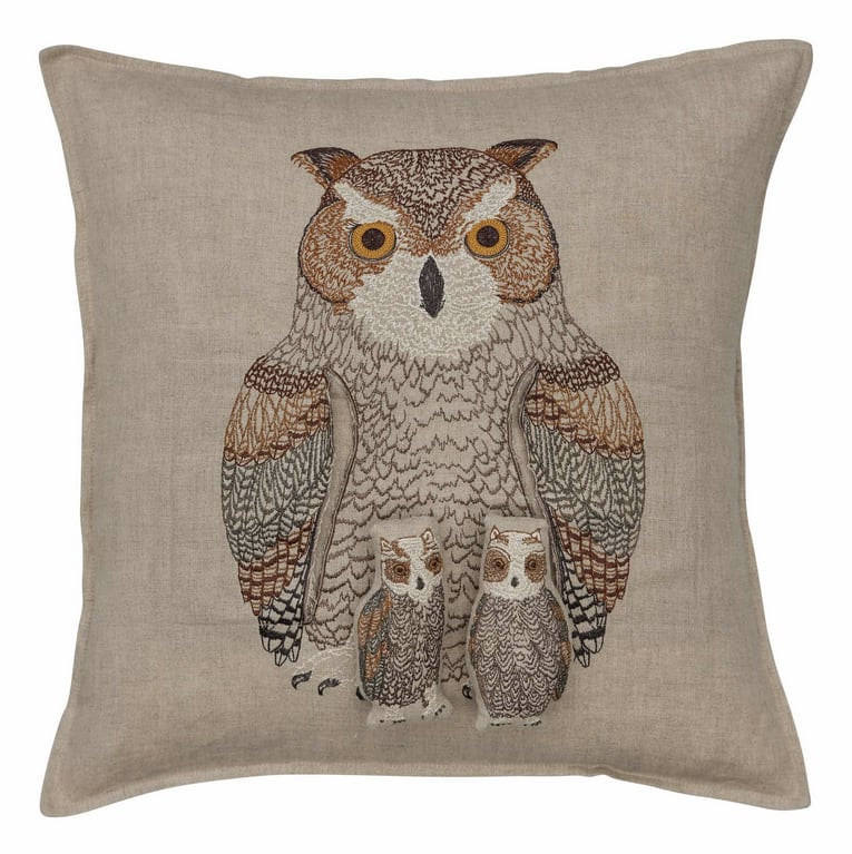 【Coral&Tusk】ポケットクッションカバー30×40 Lighthouse CORAL&TUSK「Owl Mama Pocket Pillow」フクロウ親子 ポケット