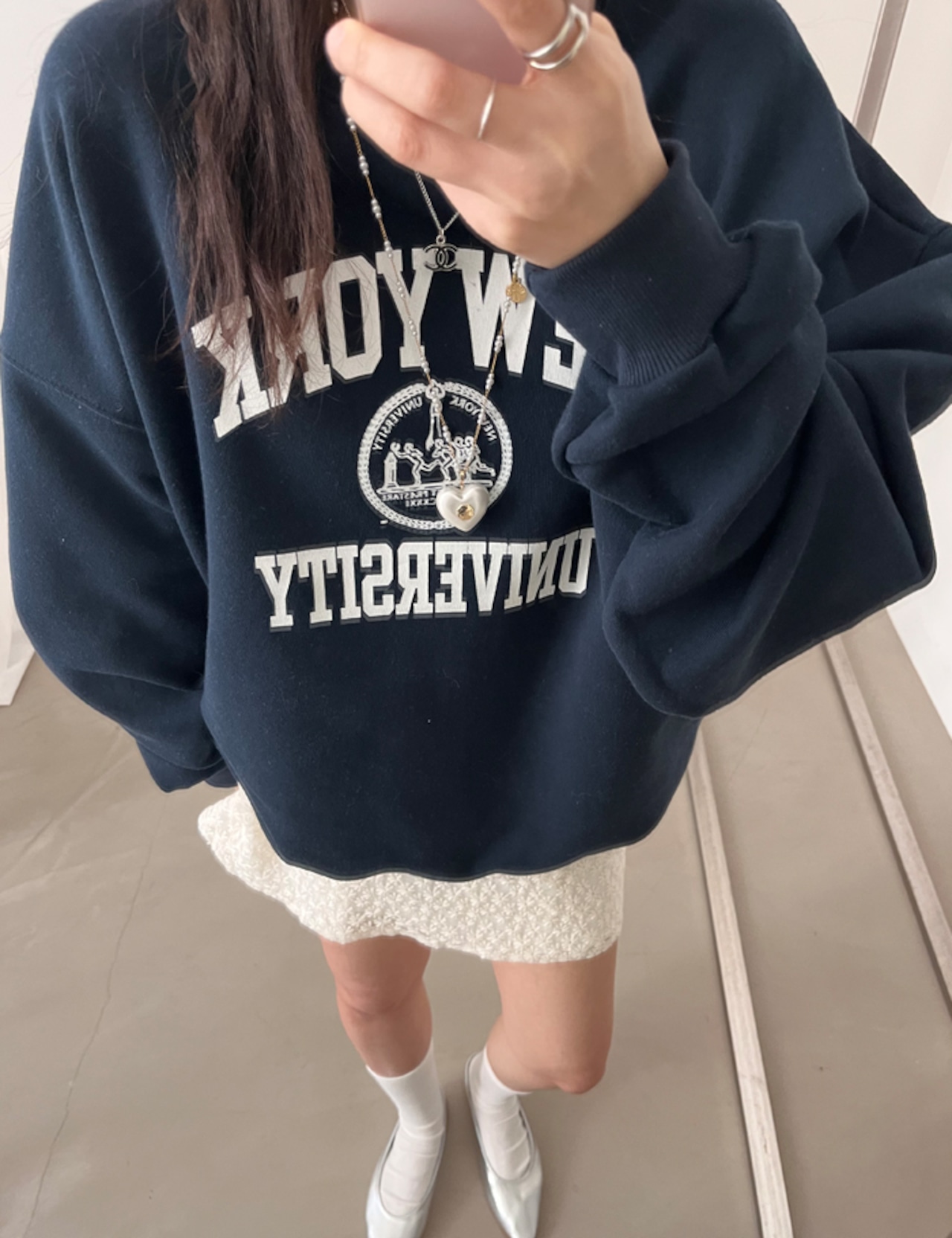 【新作5%OFF・3日間】University Sweat Tops_2colors