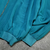turquoise blue silk blouson