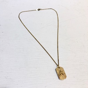 VINTAGE initial necklace -deadstock-