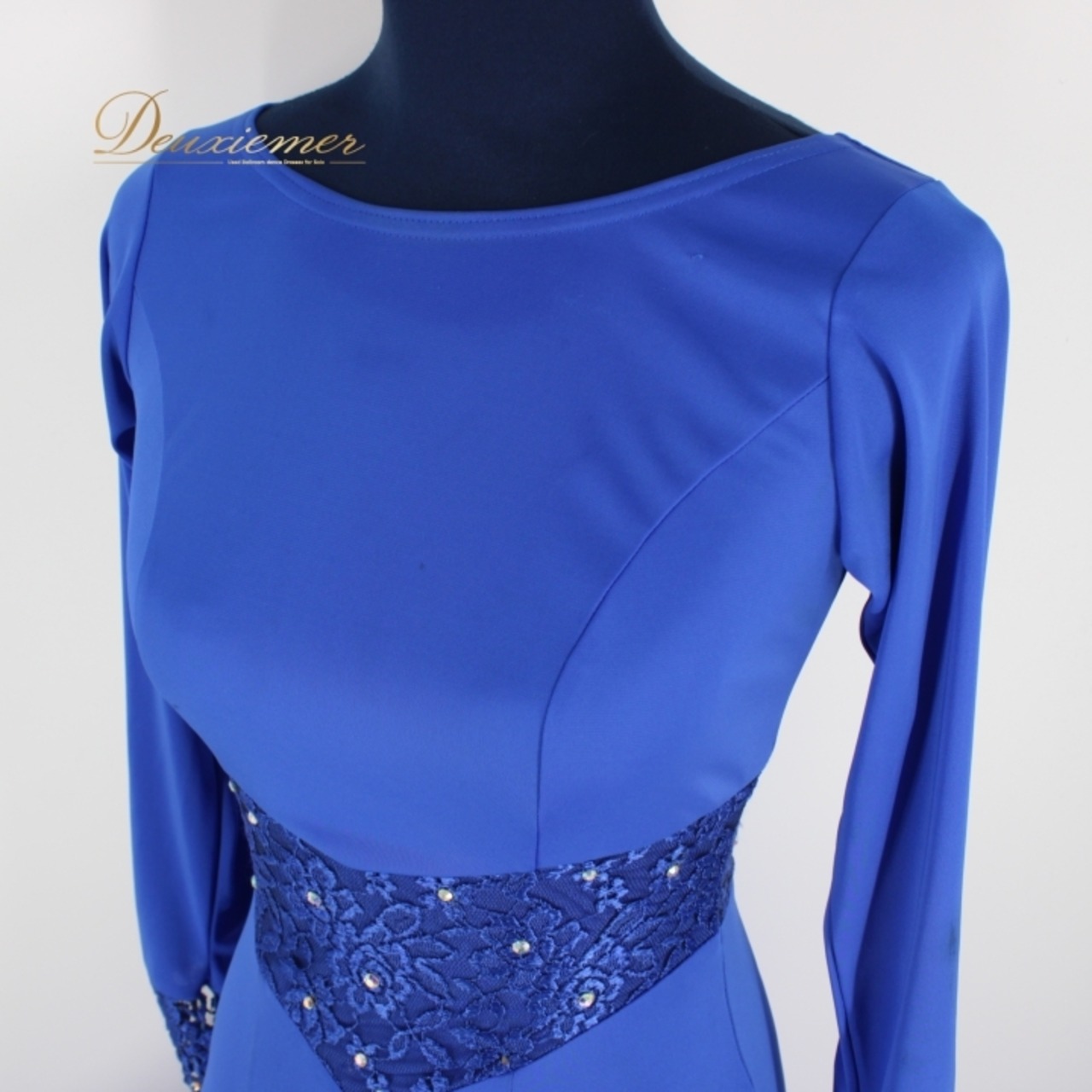 社交ダンス 衣装 スタンダード ドレス ワンピース パーティ衣装 女性用 オールシーズン 青 ブルー系 Sanline サンリーヌ ラインストーン 気品 スタイルアップ ロングドレス フォーマル 夜会服 軽量 伸縮性 高品質 おしゃれ セクシー エレガント 美しい コスチューム ダンスパーティ おすすめ