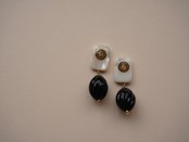 【 WAVE 】mother of pearl & acryl pierce