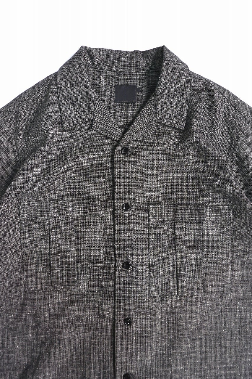 Nepped Check Open Collar Shirt