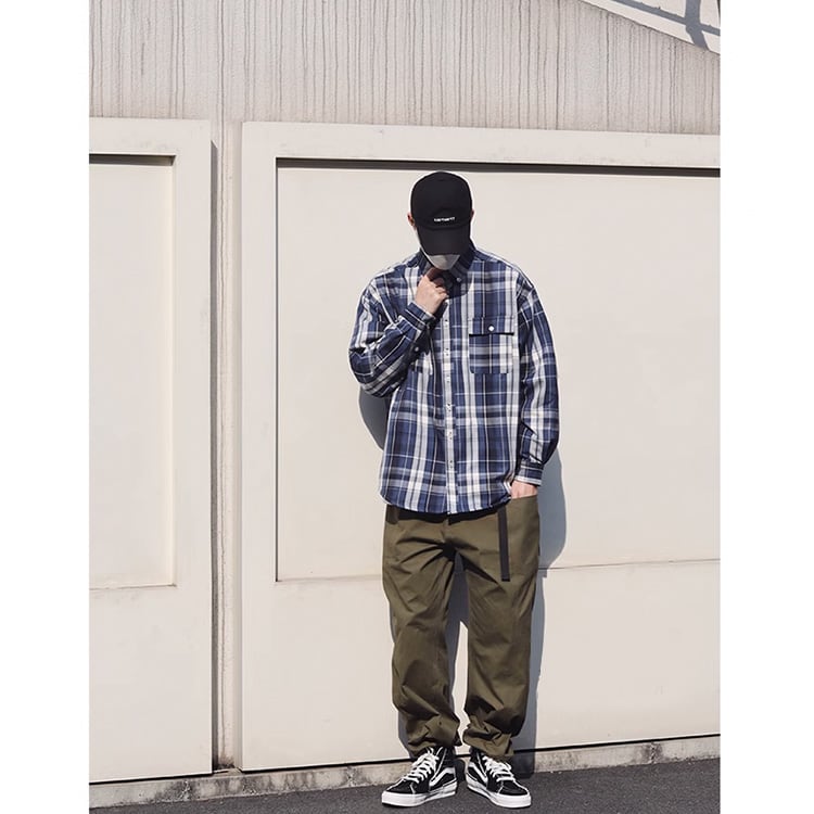 ★CUSTOM WOVEN PLAID POCKET SHIRT　　　A0785