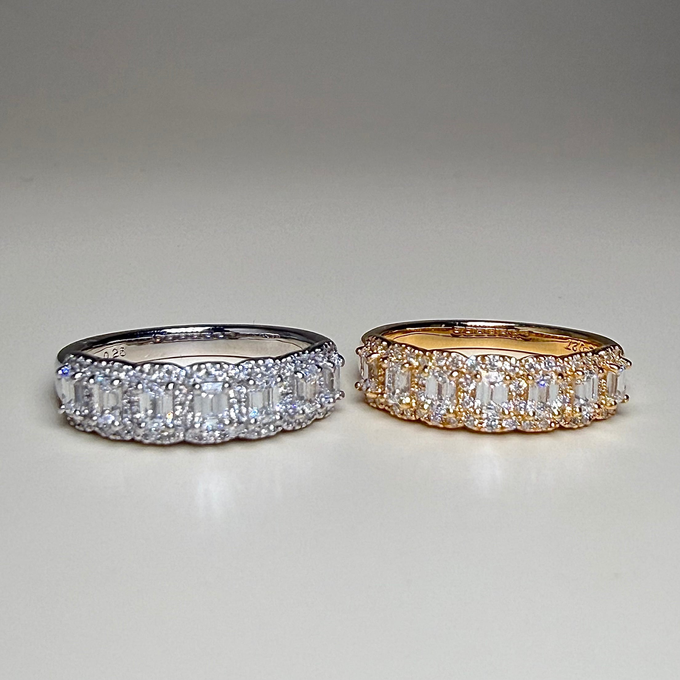 エメラルドカット ダイヤモンドデザインリング MS 0.70ct K18イエロー