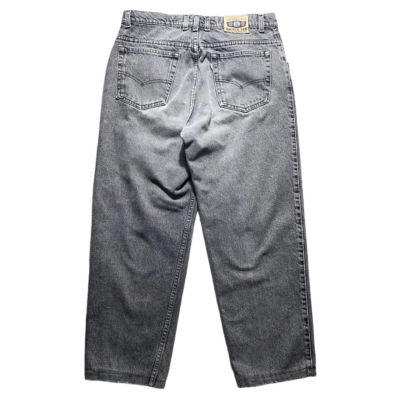 LEVI’S “SILVER TAB” fade black denim pants made in USA