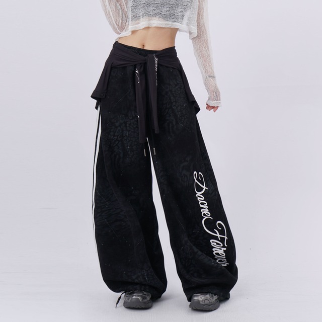side line waist mark wide pants la2867