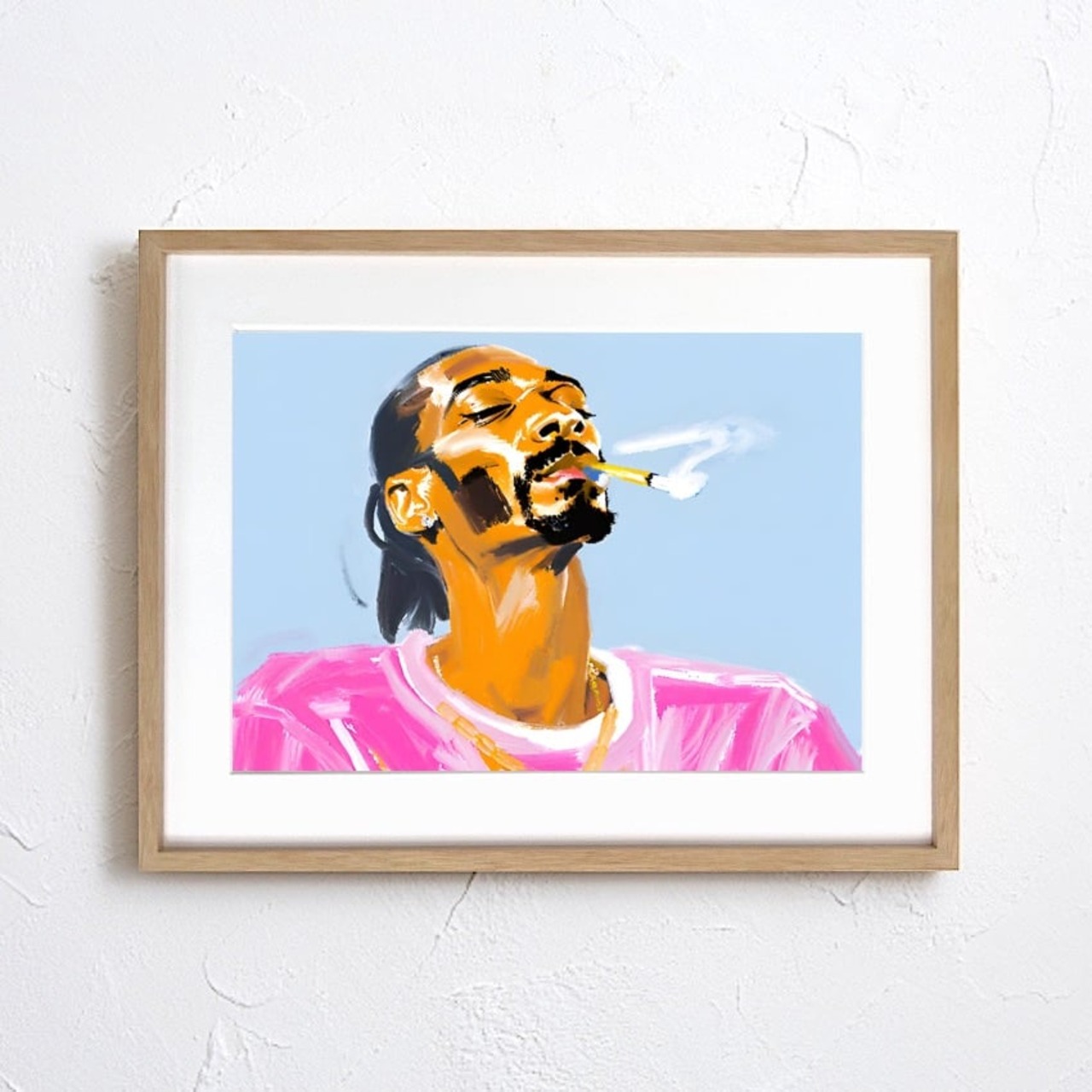 Snoop Dogg｜西海岸ヒップホップのレジェンドを描くドローイングアートポスター｜モダン・ストリートに合う額縁セットA4ポスター