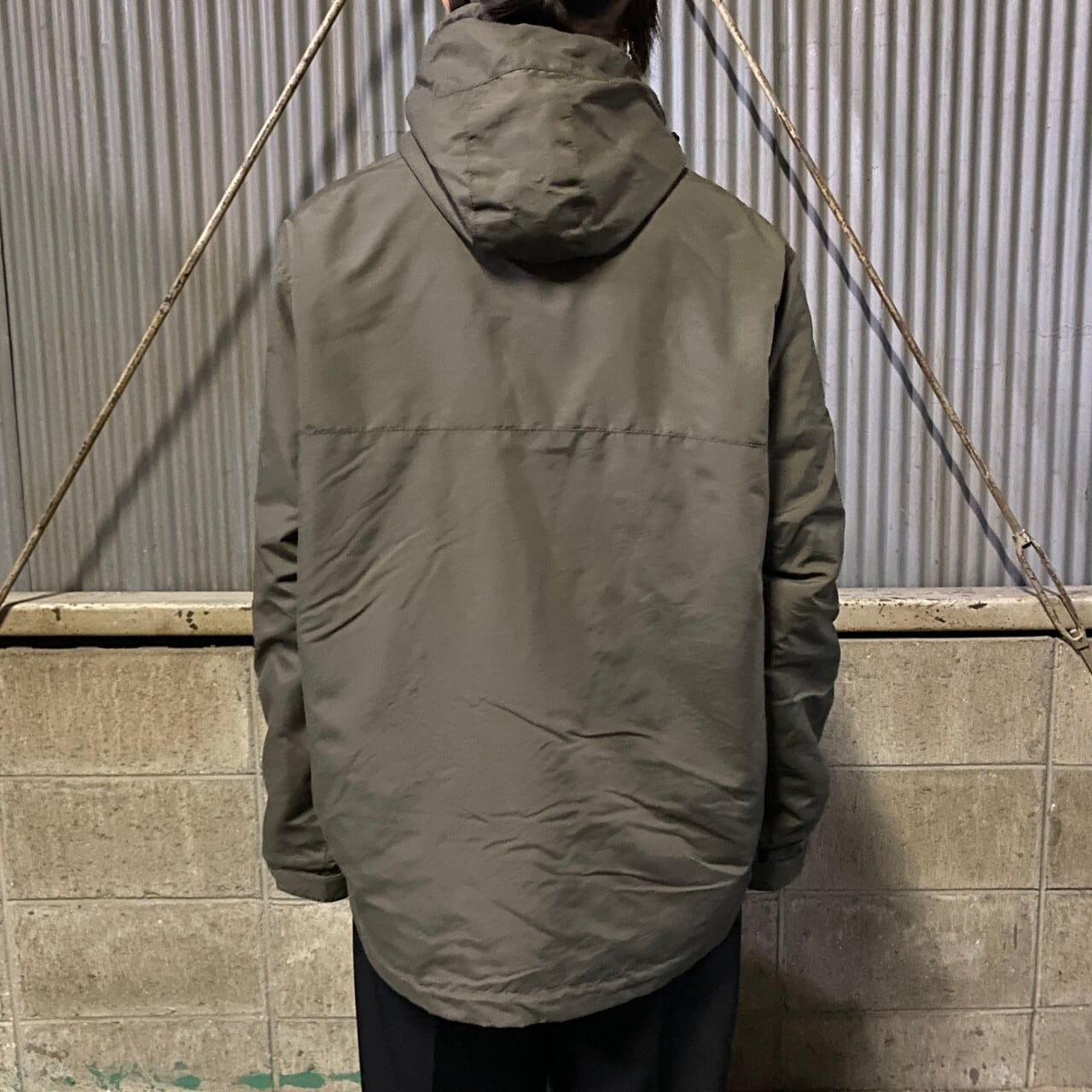 Carhartt カーハート ナイロンアノラックパーカー 裏地フリース メンズS 古着 カーキ【ナイロンジャケット】【CS2301-30】【AN20】  | cave 古着屋【公式】古着通販サイト