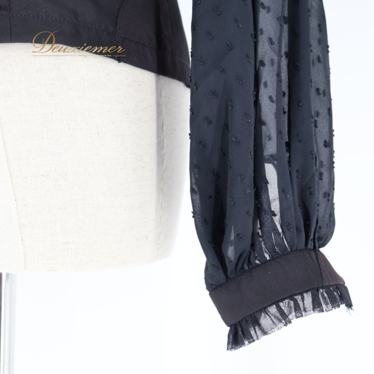 フラメンコ 衣装 ソニアジョーンズ SONIA JOHNES トップス ブラウス 黒 長袖 ダンス パーティ 発表会 水玉 ドット ブラック系 フェミニン モダン スタイリッシュ おしゃれ かわいい フォーマル レディース 高級感