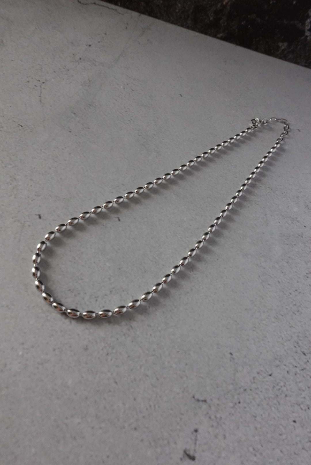 オーバルボールチェーン シルバーネックレス Silver925 | Import