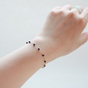 ラピスラズリブレスレット Lapis Lazuli 瑠璃色 エレガントラピス眼鏡留めブレスレット br1024