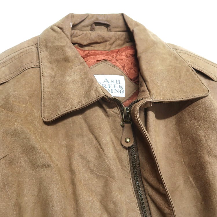 ASH CREEK TRADING デニムジャケット　ブルゾン　レザー　古着 古着 Ash Creek Trading 本革 A-2タイプ レザー ジャケット ブルゾン
