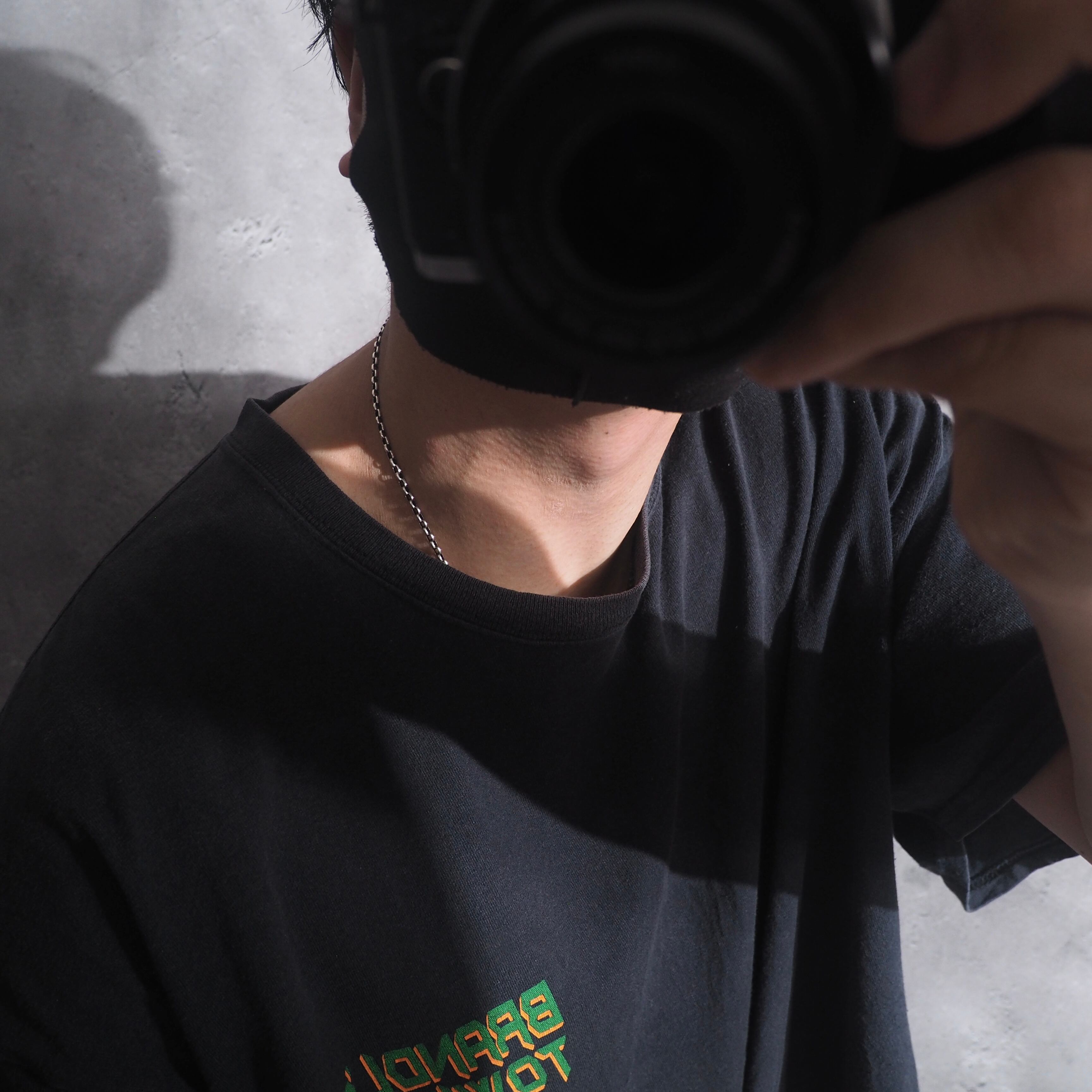 Burning tow truck printed × Good fade Over silhouette Tee