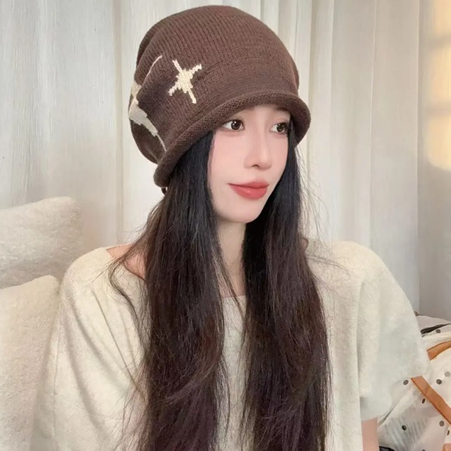 【CHANGMIDUOシリーズ】★帽子★ 6color ニット ぼうし レトロ レディース 男女兼用 おしゃれ 赤 灰 黒
