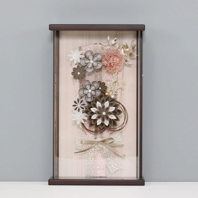 【花梨 つまみ 羽子板 9号】 羽子板飾り アクリルケース飾り 羽子板｜木製｜こげ茶｜和モダン｜コンパクト